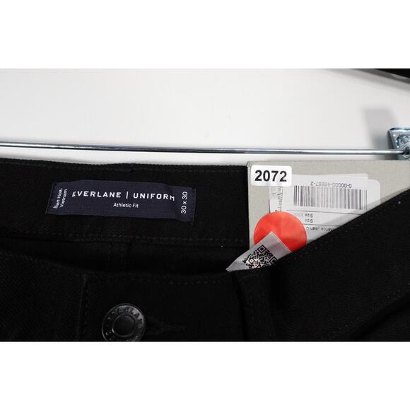 New Everlane Uniform Men’s 30x30 Athletic Stretch Organic Jeans Black 2072-O - Picture 3 of 9